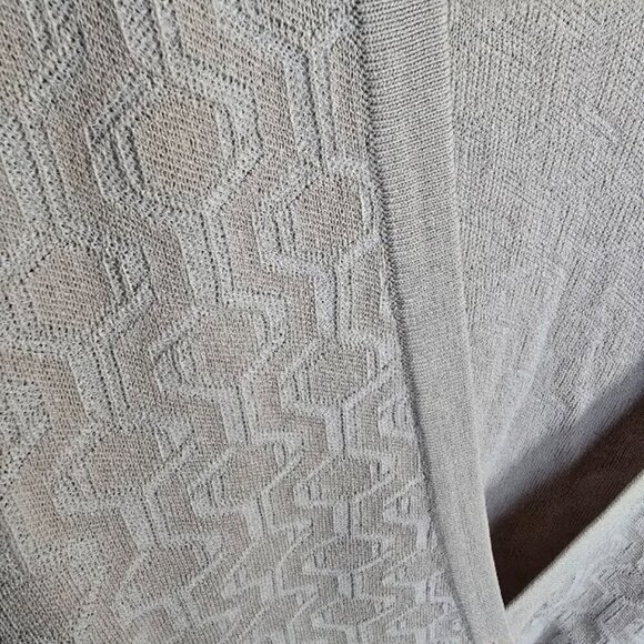 NWOT Calvin Klein Beige Knit Long Sleeve Cardigan Sweater with Single Button Med - Picture 3 of 9